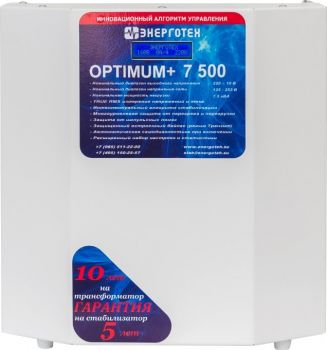 Стабилизатор напряжения energoteh optimum-7500-hv